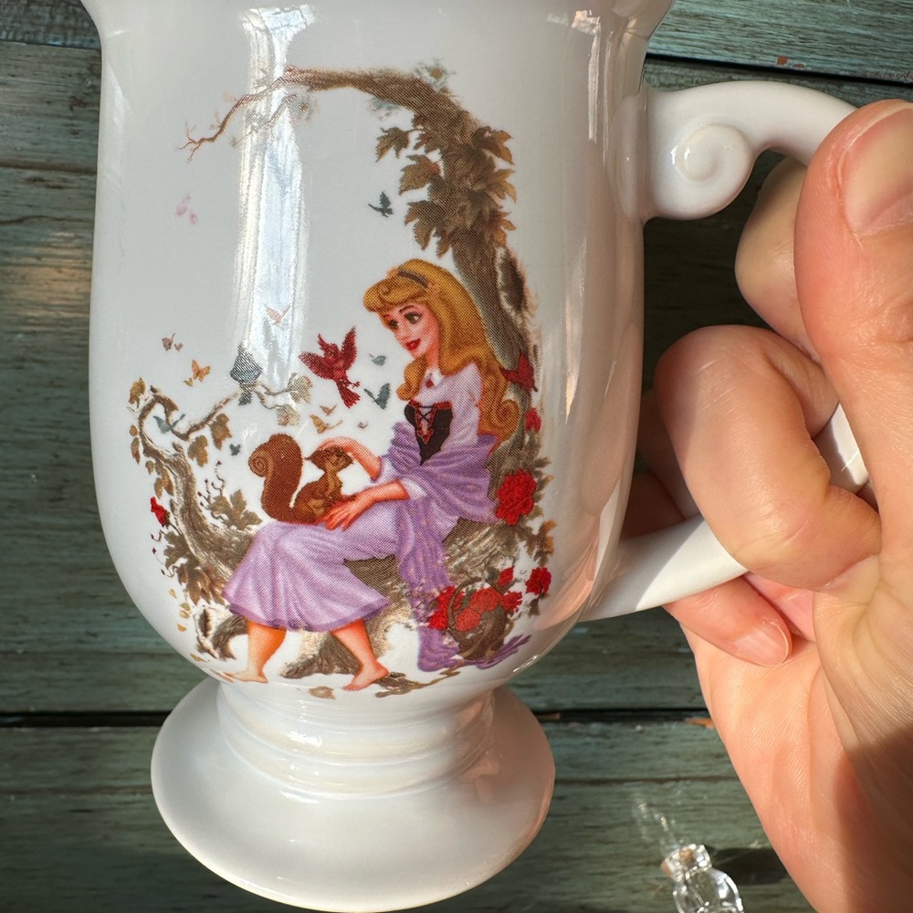 Rare Collectible Disney Mug with Sleeping Beauty Princess Aurora in Nature Scene